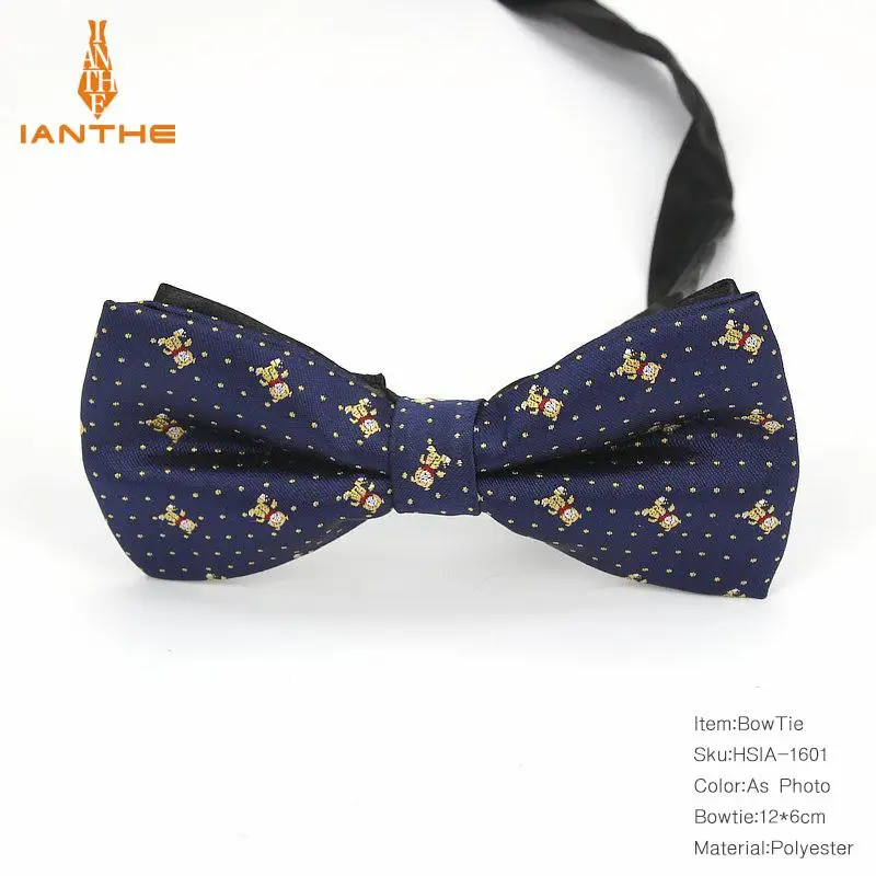 Модные галстуки-бабочки для жениха, мужские клетчатые галстуки в полоску для мужчин, дизайнерские мужские галстуки-бабочки в горошек, свадебные галстуки-бабочки - Цвет: IA1601
