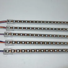 WS2813 addressavke длиной 1 м для DC5V 60 Светодиодный s цифровая светодиодная панель свет; IP68 Номинальная, U тип алюминиевая основа; Черная печатная плата