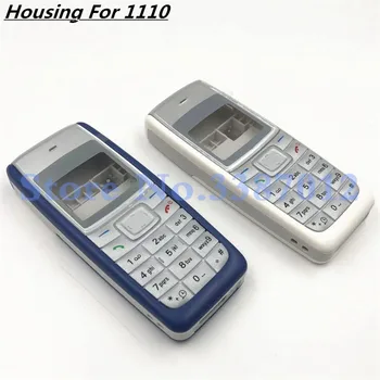

New Full Housing Case For Nokia 1110 Facing Front Frame+Middle Frame English Keypads+Battery Rear Door Back Cover