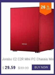 Jonsbo C2 мини Чехол для компьютера все ПК с алюминиевым корпусом шасси USB 3,0 HTPC чехол поддержка видеокарты 1080P