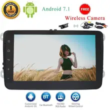 Wireless Camera include Android 7. Touch Screen Car Stereo Autoradio Bluetooth 2 Din GPS Navigation Head Unit for Volkswagen