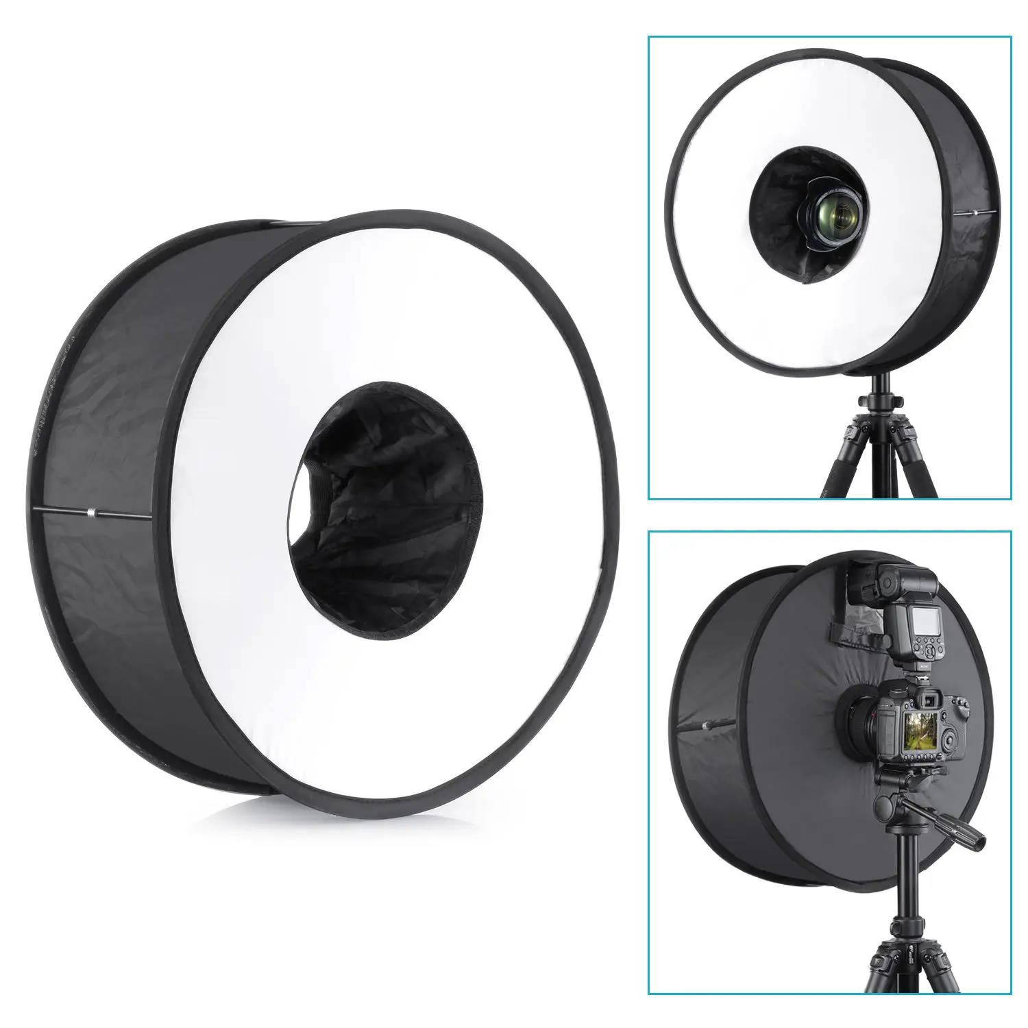 Ring Softbox Difuser Macro Shoot Soft box Foldable SpeedLite Flash