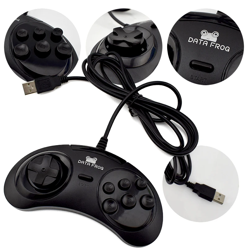 Классический USB геймпад Data Frog 6 кнопок держатель джойстика для ПК MAC|joystick joysticks|usb