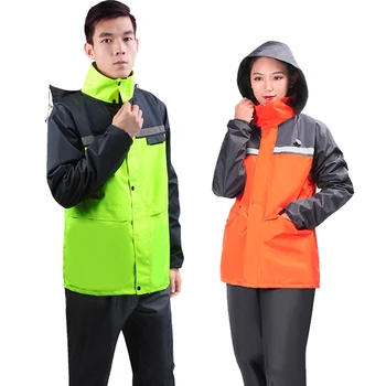 

Waterproof Long Rain coat Women Ladies Motorcycle Moto Windbreaker Camping raincoat women Men Pants Impermeable Rain Suit 5R049