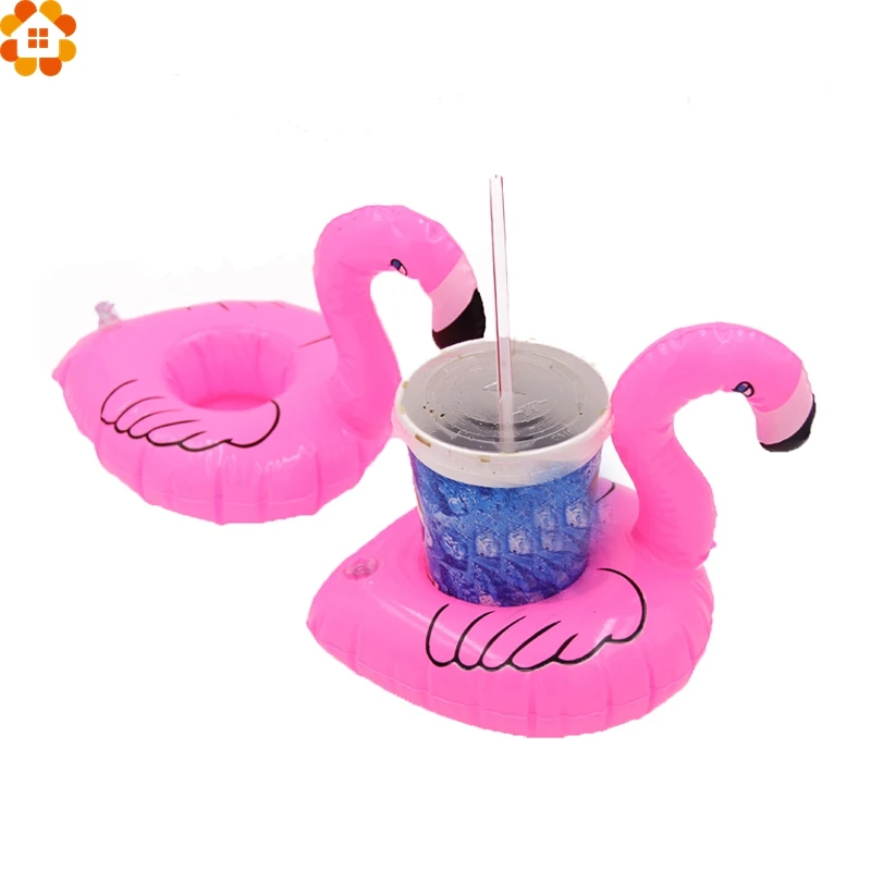 

3PCS Mini Cute Flamingo Floating Inflatable Drink Can Cell Phone Holder Stand Pool Party Event&Party Supplies Kids Gift Toys