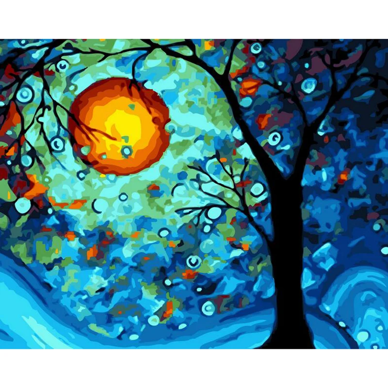 

Van Gogh Dream Tree Modular pictures drawing pictures on canvas diy digital oil painting by numbers home decoration paint w138