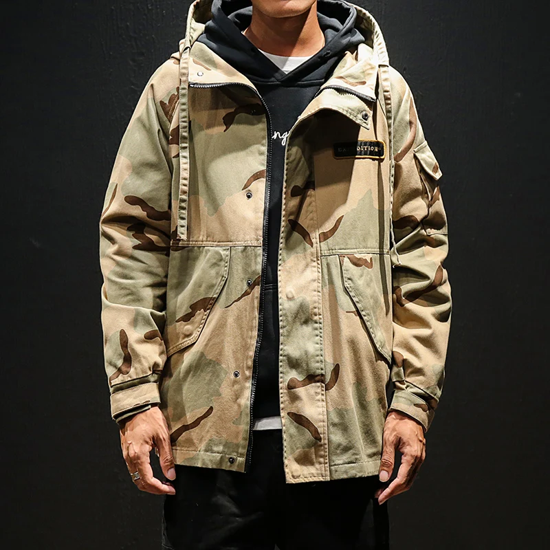 Online Männer Military Camouflage Jacke Armee Taktische Kleidung Multicam Männlichen Erkek Ceket Windjacken Mode Chaquet Safari Hoode Jacke 2019 Koreanische Stil kleidung 5XL