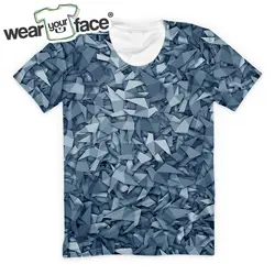 Оригами Birgs камуфляж коллаж 3D все печатные футболки летняя хипстерская уличная одежда короткий рукав Харадзюку Унисекс Мужская одежда