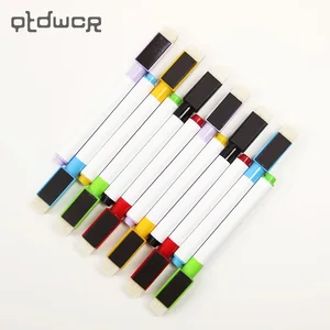 6 шт./компл. 6 цветов повторные заполнения доски набор фломастеров с ластиком и магнитные маркеры - изображение