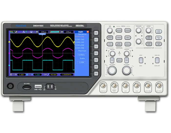 Hantek DSO4102C 2 канальный цифровой осциллограф 1 канал произвольный/функциональный генератор сигналов