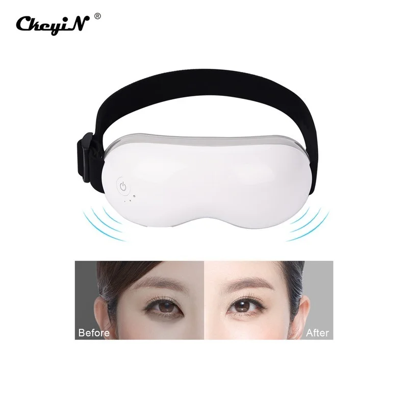 Rechargeable Eye Massager Adjustable Eastic Headband Wireless Massage Glasses Hot Compression Multi