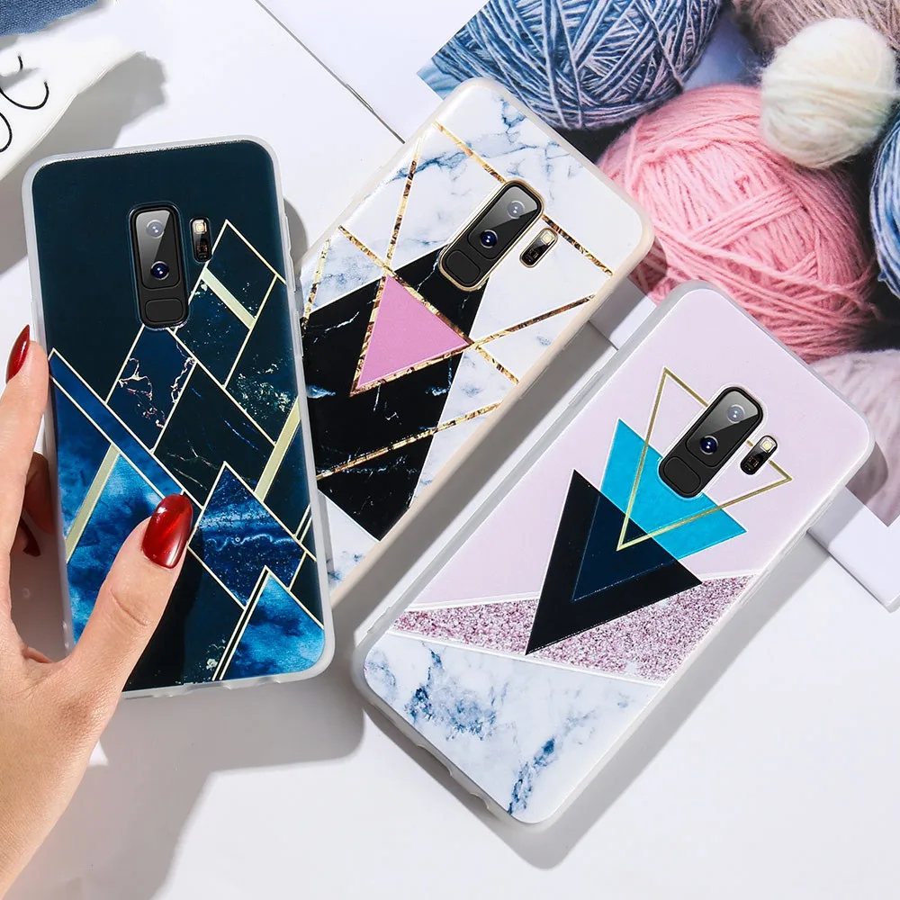 

NORTHFIRE Geometric Marble Case For Samsung Galaxy S9 S8 Plus Note 9 8 S7 3D Emboss Case For Galaxy A5 J3 J5 2017 Soft TPU Cover