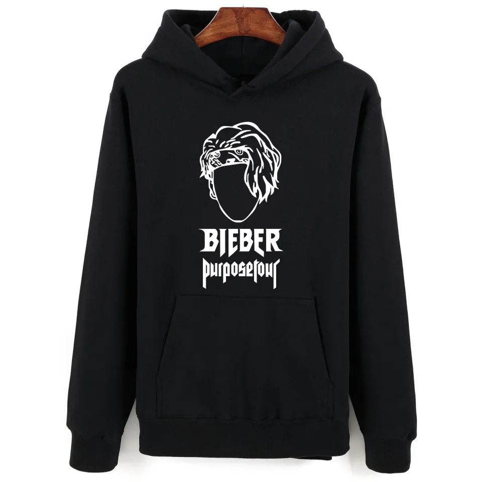 Fashion Brand Design Justin Bieber Purpose Tour Hoodies Pullover Printed Men Women Sport Hip Hop Style Hooded Sweatshirts Tops