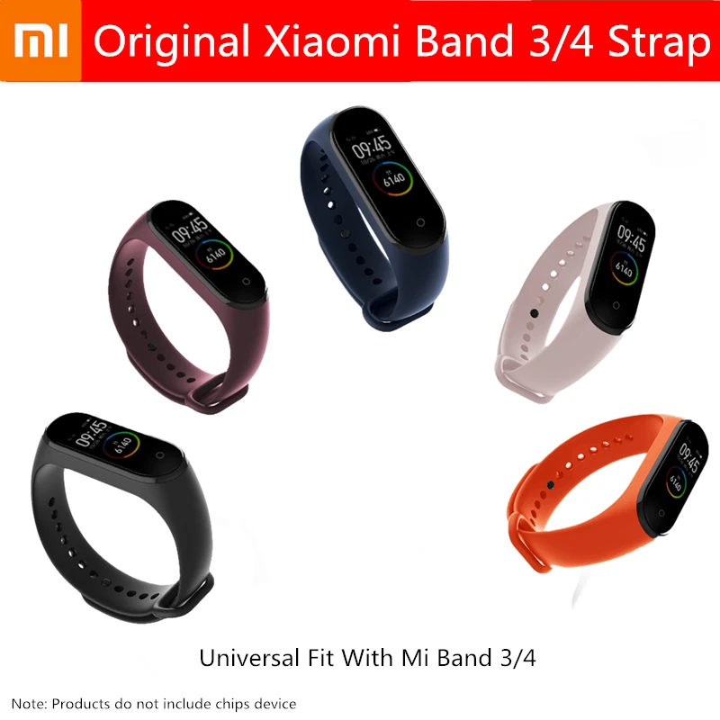 Оригинальный силиконовый сменный Браслет для Xiaomi Mi Band Miband 4 3 Band4 ремешок на