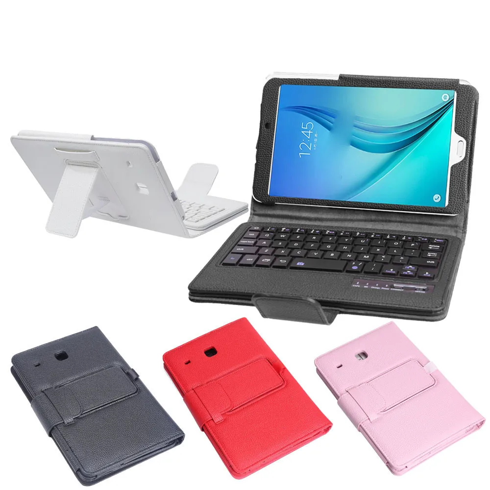 Kemile Removable Wireless Bluetooth font b Keyboard b font Portfolio Leather Stand font b Case b