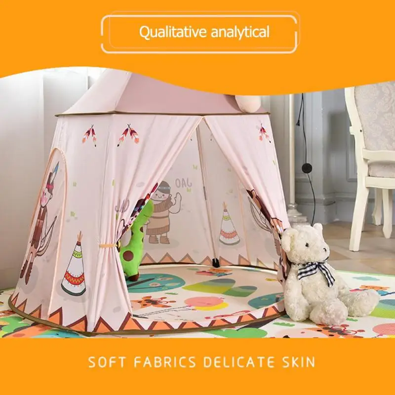 Детские игровые палатки, портативная детская мультяшная лошадка, палатка для дома, Детская Крытая игра на открытом воздухе, палатка, Домик принцессы, замок с флагом