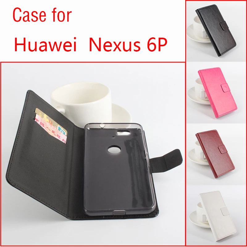 

High Quality Leather Case For Huawei Nexus 6P Flip Cover Case With Card Slot For Huawei Nexus 6 P Leather Cover Case Phone Cases