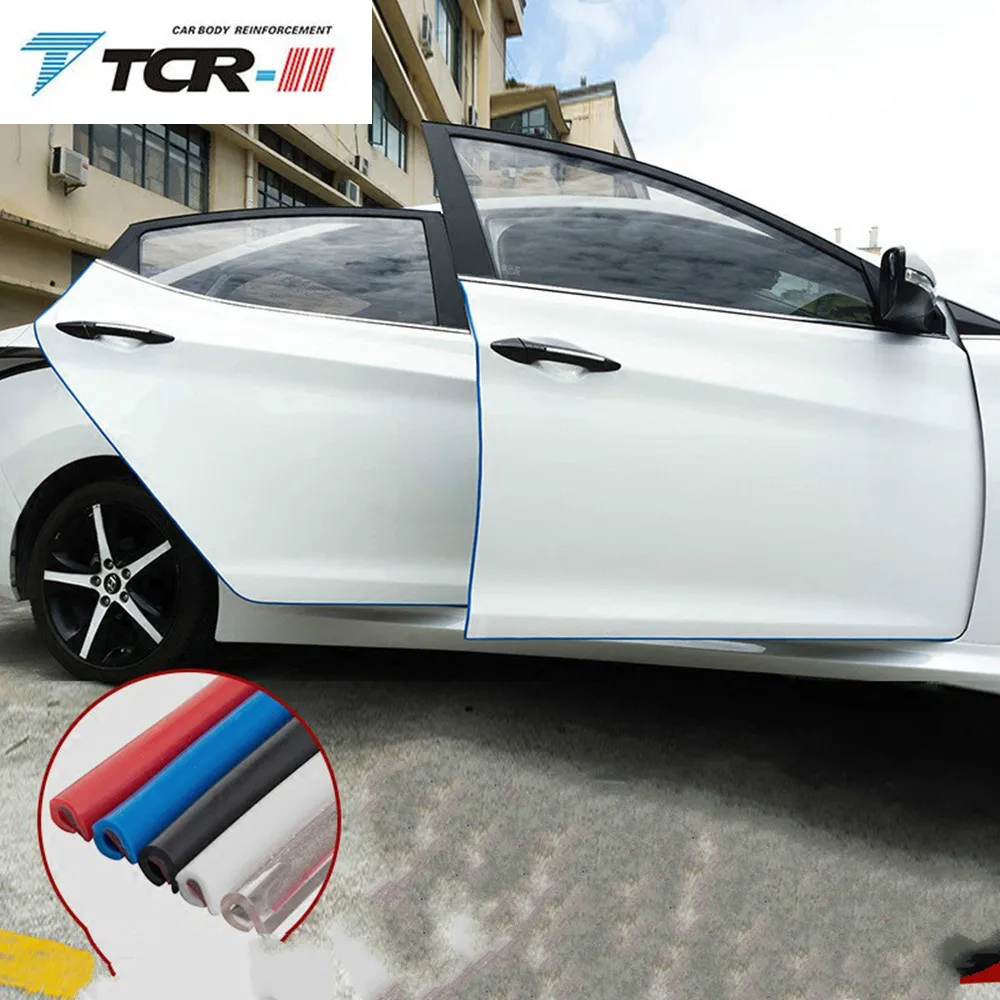 Car Styling 5M Door Protection Strips Rubber Edge Doors Moldings Side Protector Sticker Scratches Vehicle For Cars Car-styling