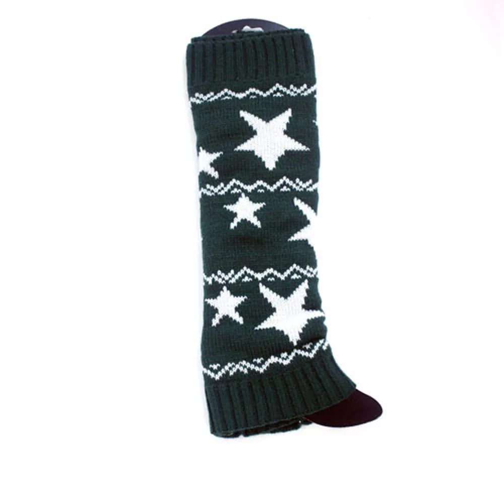 Feitong высокое качество женские зимние теплые вязаные гетры вязанные крючком Леггинсы Slouch Boot Socks2019 горячая Распродажа модный подарок - Цвет: Green