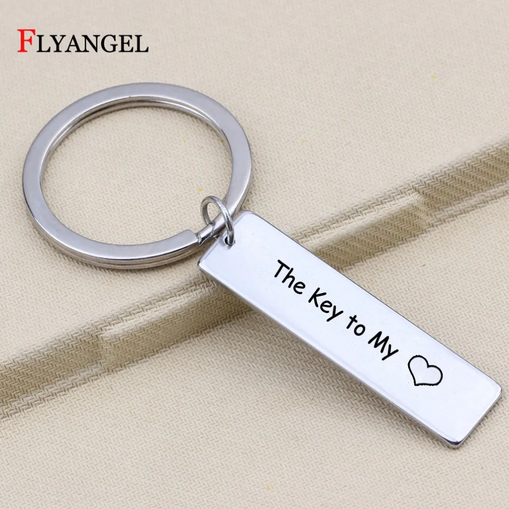 Новый креативный брелок с надписью The Key To My Heart для влюбленной пары автомобильный