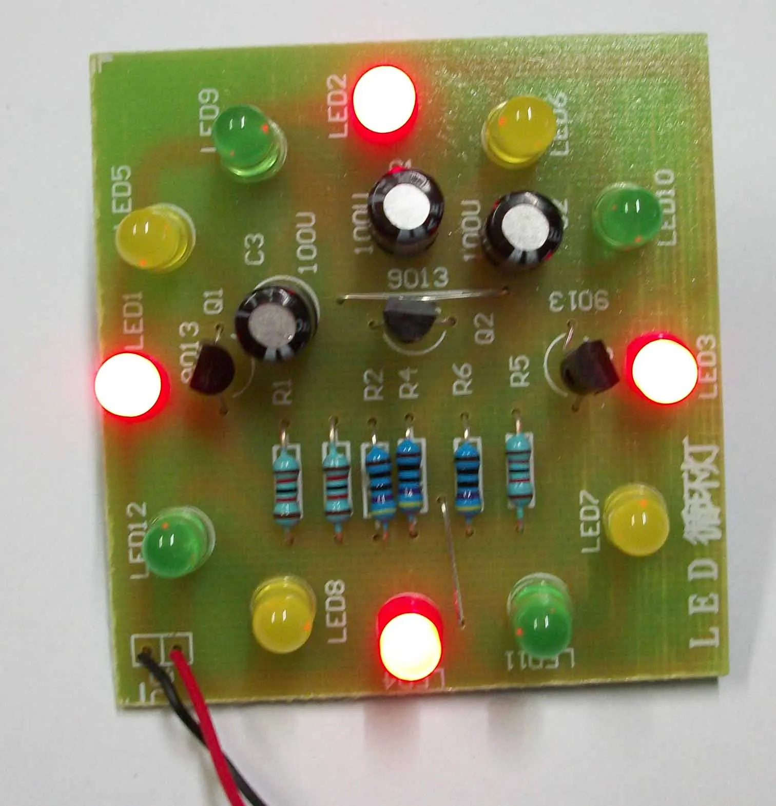 LED light kit parts water cycle lights DIY electronics soldering electronic production practice with battery box | Электронные