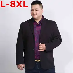 Большие размеры 8XL 7XL Новое поступление брендовая одежда осенний костюм Блейзер Для мужчин мода тонкий мужской костюмы Повседневное