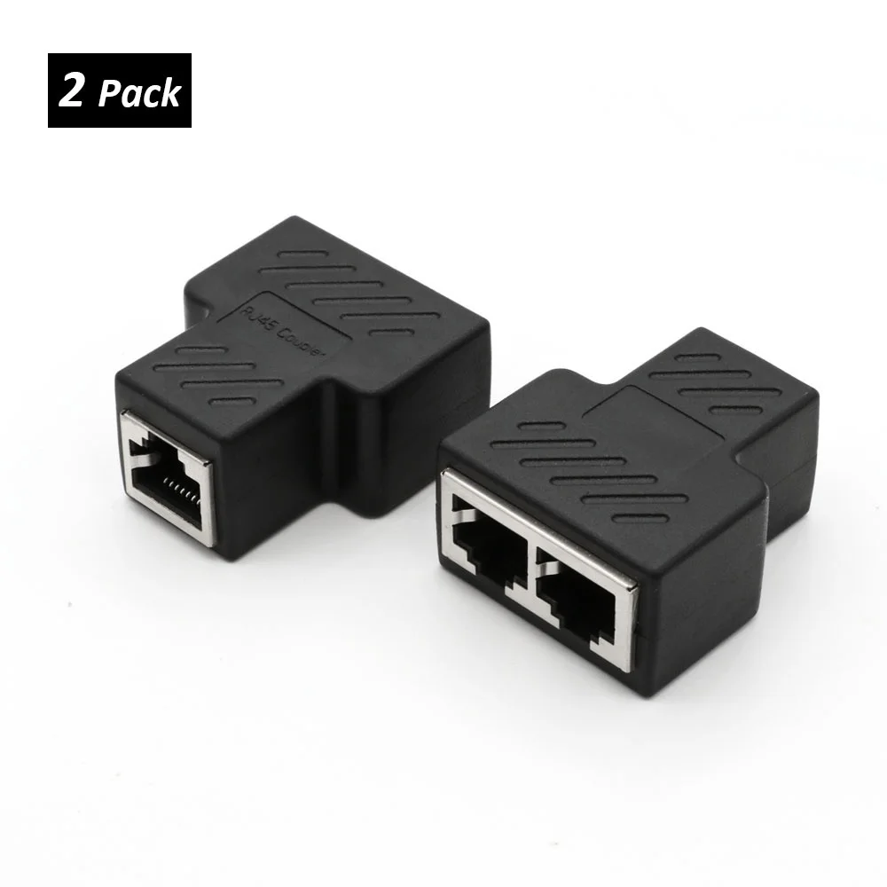 Rj45 Cat5 6 Ethernet Cable LAN Port 1 to 2 Socket Splitter Connector Adapter PC for sale online 