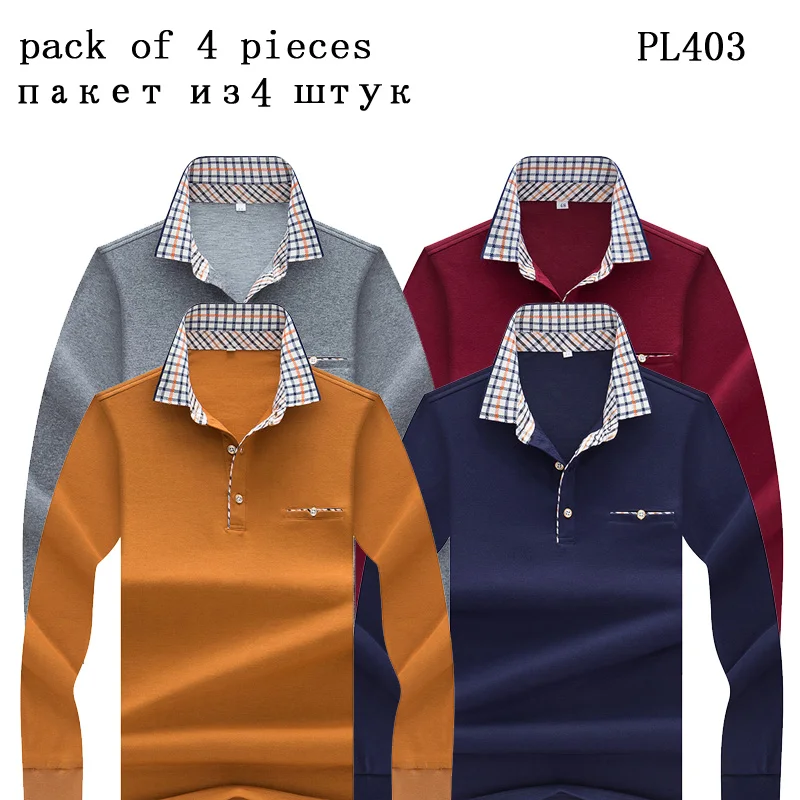 Pack-of-4-pieces-POLO-Shirt-Men-brand-clothing-Solid-color-polo-top-quality-Autumn-And (6)