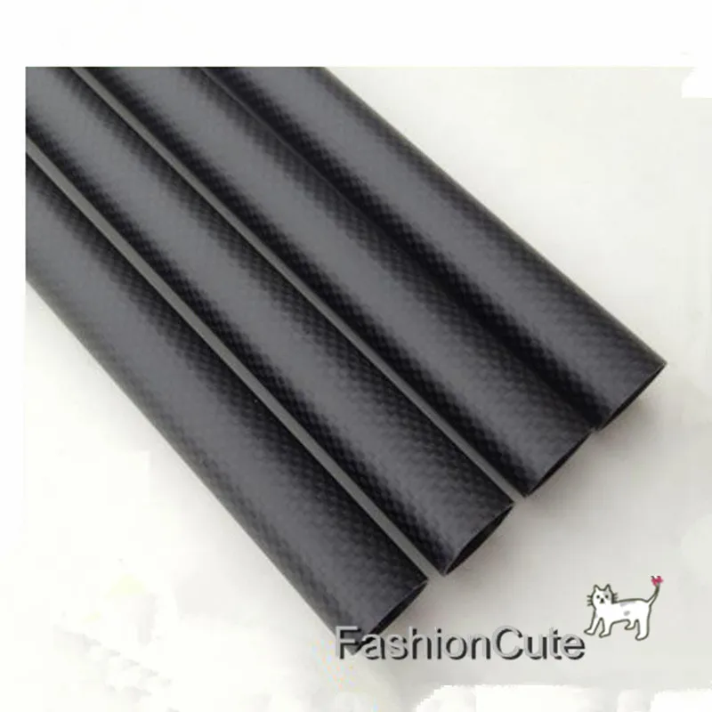 

2pcs 3K Full Carbon Fiber Tubes Twill Matte 25*21*500 Tubes Long Pipe OD 25mm ID 21mm Length 500mm for DIY Quadcopter Hexacopter