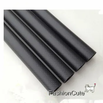 

2pcs 3K Full Carbon Fiber Tubes Twill Matte 25*21*500 Tubes Long Pipe OD 25mm ID 21mm Length 500mm for DIY Quadcopter Hexacopter