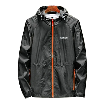 

Summer Men Hooded Skin Clothing Thin Outdoor Sunscreen Climbing Clothes Male Long Sleeve Breathable Quick-dry Fishing Shirt Coat