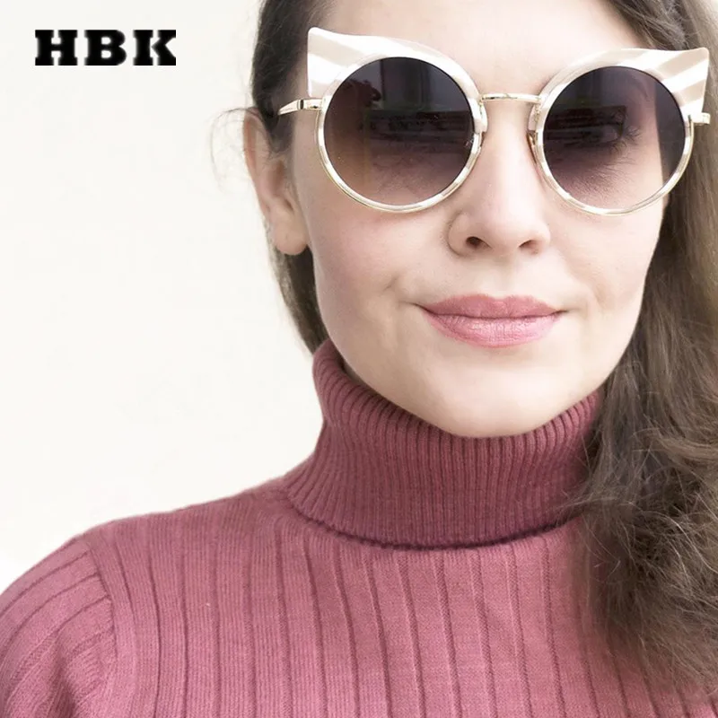 HBK полосатый кошачий глаз Modis солнцезащитные очки oculos трендовые большие винтажные женские брендовые дизайнерские Роскошные солнечные очки высокого качества