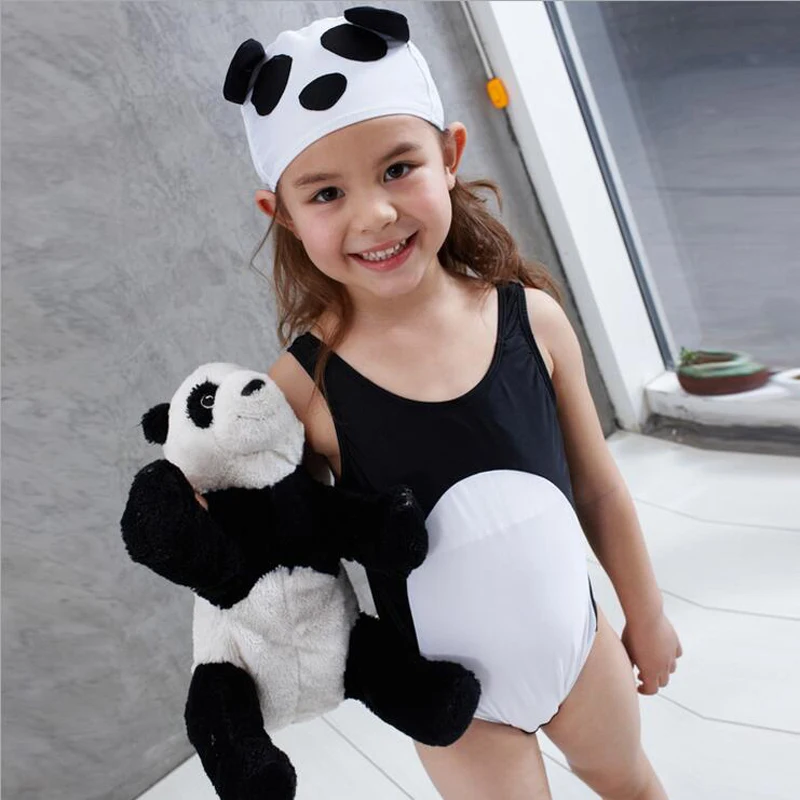 Buy 2018 Big Promotion Children's Cartoon Panda Baby Swimsuit Girls Swimwear