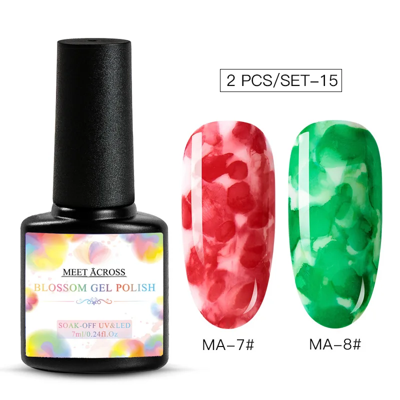 7 мл/15 мл акварельный лак для ногтей Цветущий гель для ногтей эффект дыма волшебный смазывающийся пузырь лак для творчества Маникюр салонные украшения для ногтей набор - Цвет: PZH04466