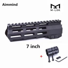 " дюймов AR15 M4 поплавок M-LOK Handguard Пикатинни тонкий стиль со стальной бочкой гайка для прицела