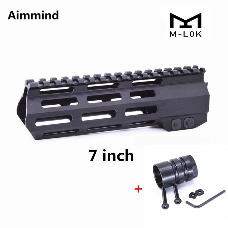 7 &quotдюймовый AR15 M4 свободный поплавок M LOK Handguard Picatinny Rail тонкий стиль со стальной