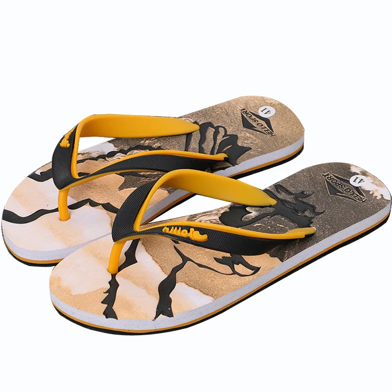 

Korean fashion Men Women Fashion camouflage Flip Flops Bathroom Slippers Beach Sandals Anti-slip Zapatos Hombre Shoes Eur 40-45