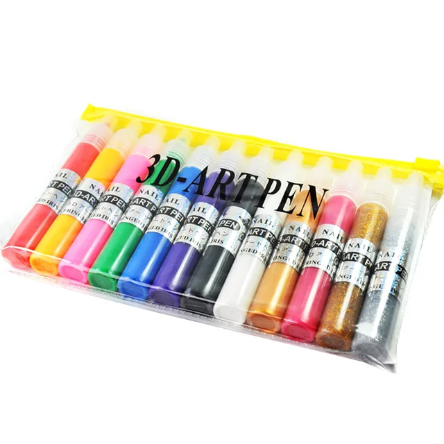 12 Colors Set Nail Art Pen For Diy Decoration 12 Colors Set Nail Art Pen For Diy Decoration Polish