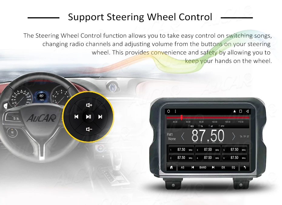 Flash Deal AuCAR 8.4" Android 8.0 car radio Car DVD Player for Jeep Wrangler jk 2018 car Stereo GPS Navigation system HD radio IPS WIFI 15
