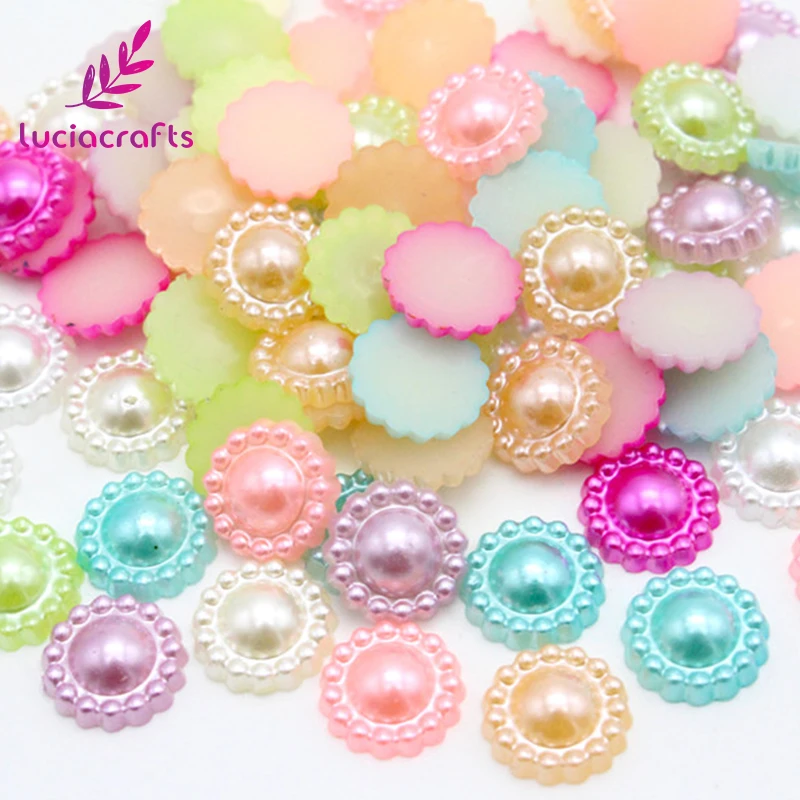 Полукруглые искусственные жемчужины Lucia crafts 10 мм 72 шт. бусины из АБС пластика с