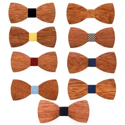 Мужской галстук-бабочка высокого качества деревянный галстук-бабочка галстуки Классический Бизнес бабочка сплошной деревянный цвет