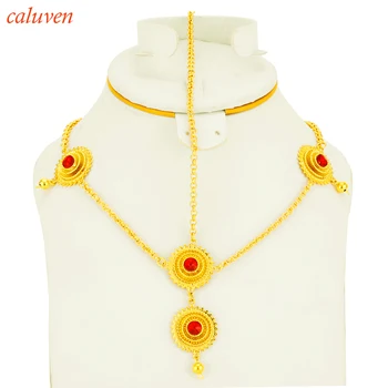 

Ethiopian Head Chain Habesha Gold Color Hair Piece Jewelry Eritrea Wedding Gifts For Women Wedding Gift