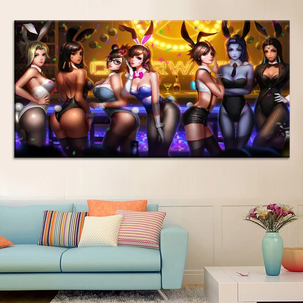 Overwatch-Sexy-Girls-Painting-Modern-On-Canvas-Print-Type-And-On-The-Wall-Decorative-Artwork-1 (2)
