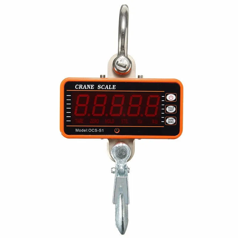 

1Pcs Universal 1000KG Crane Hook Scale Digital 1000KG 2000LBS LCD Crane Scale High Accurate Heavy Duty
