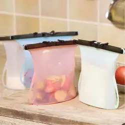 Многоразовая силиконовая пищевая сумка для хранения Экологичная овощная молочная кухонная коробка для хранения складной Холодильник Сейф