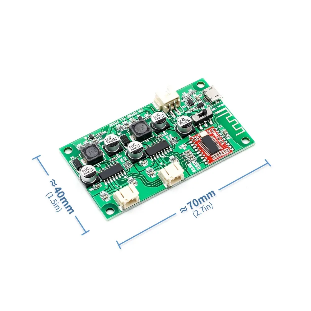 

2x6W DC 5V 3.7V speaker modified Stereo Bluetooth amplifier board can connected lithium battery with charge management A8-020