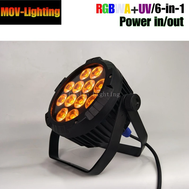 4 шт./лот Dmx512 управление сценическое освещение 6 в 1 wash 12 rgbwauv 12x18w led par|Эффект