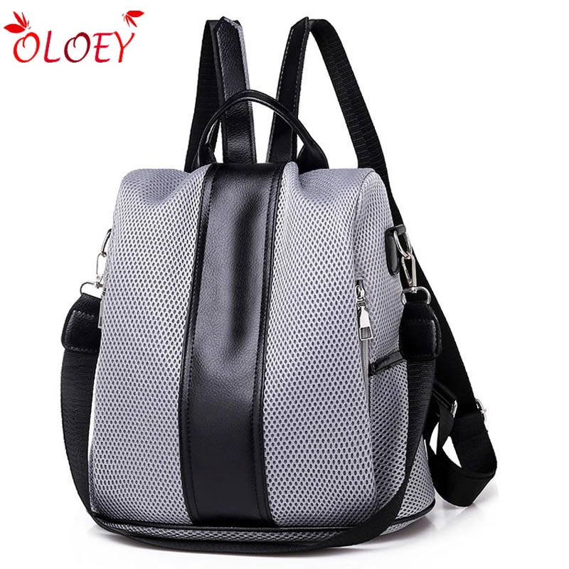 

Patchwork Bags For Women 2019 Leather Nylon Backpack Women Casual Backpacks Ladies Girls Rucksack Female School Travel Mochila