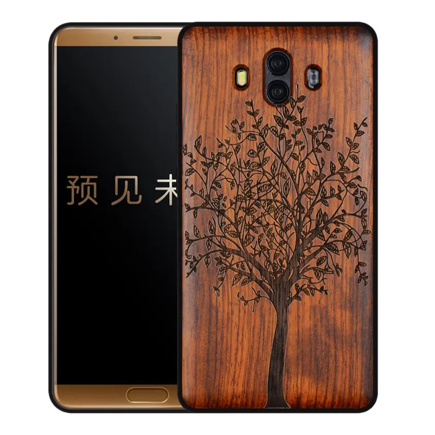 

2018 New Huawei Mate 10 Case Slim Wood Back Cover TPU Bumper Case For Huawei Mate 10 Phone Cases Mate10
