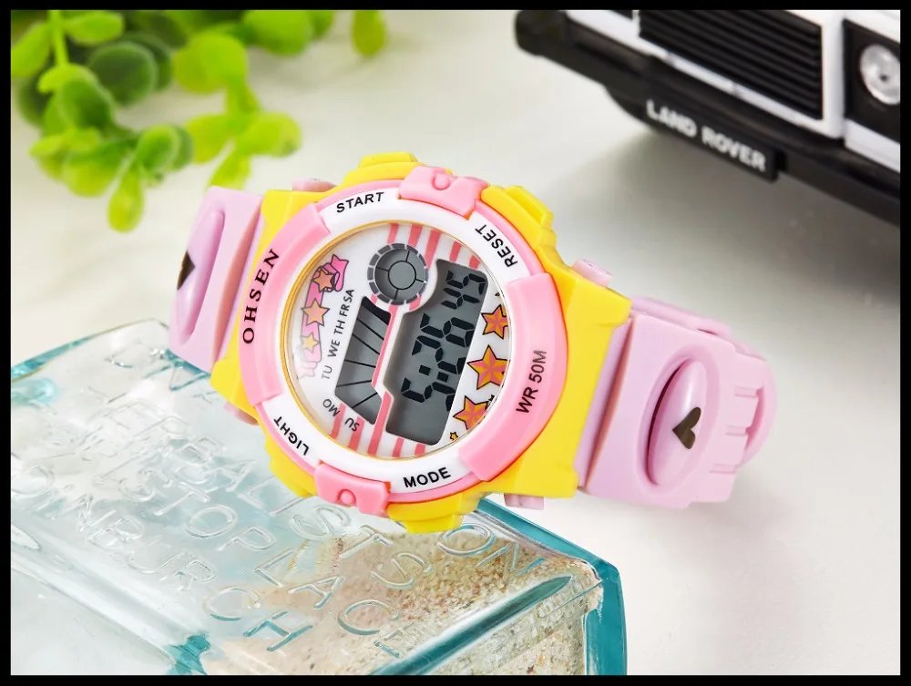 TOP 2017 OHSEN Brand Digital Quartz Watch Children Boy 50M Waterproof Watches Blue Silicone Strap LCD Backlight Alarm Clock (34)